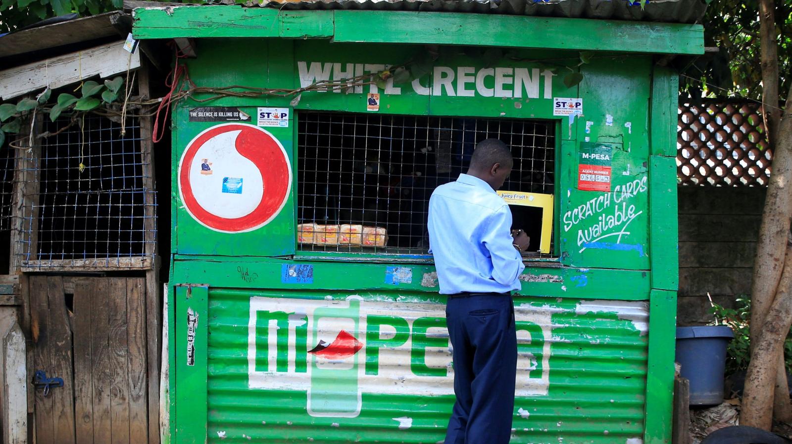 Un kiosque M-Pesa